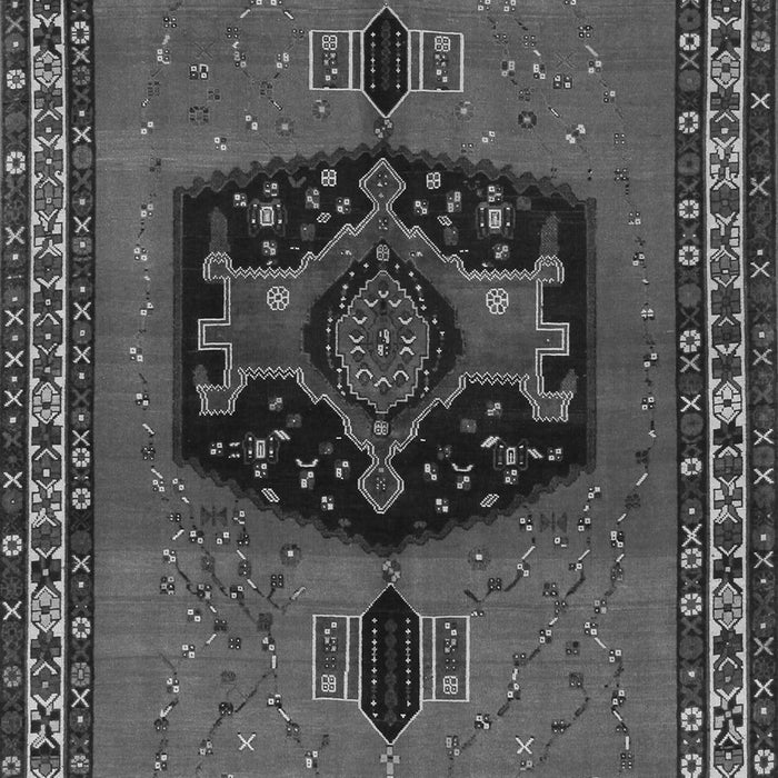 Serging Thickness of Machine Washable Persian Gray Traditional Rug, wshtr137gry