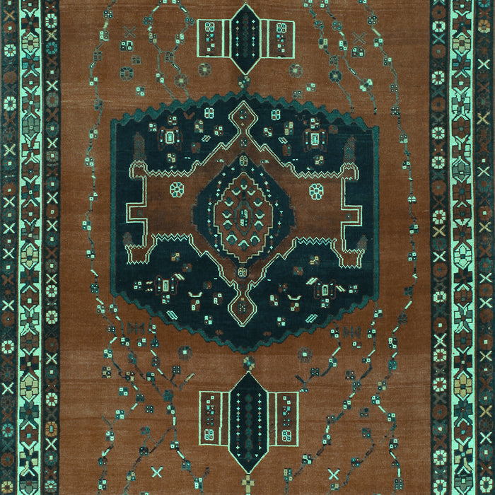 Machine Washable Persian Turquoise Traditional Area Rugs, wshtr137turq