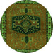 Machine Washable Persian Green Traditional Area Rugs, wshtr137grn