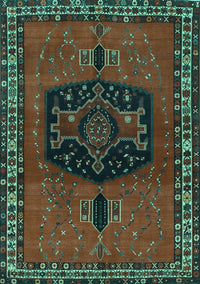 Persian Turquoise Traditional Rug, tr137turq