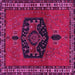 Square Machine Washable Persian Pink Traditional Rug, wshtr137pnk