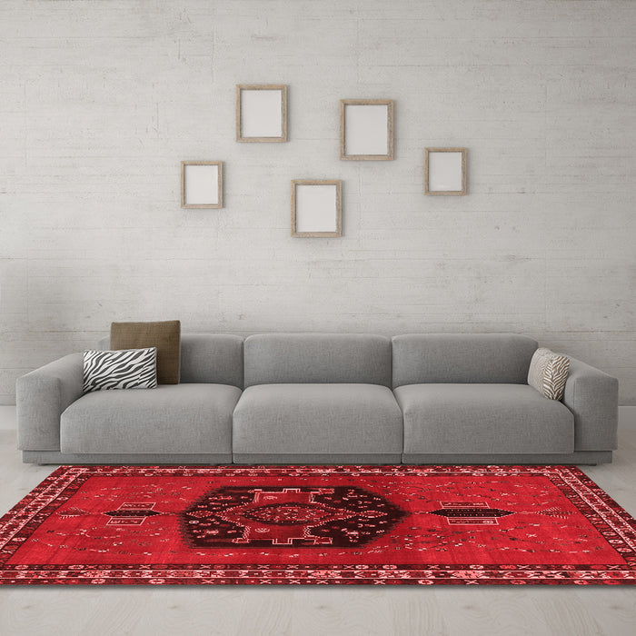 Traditional Red Washable Rugs