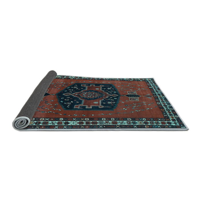 Sideview of Persian Light Blue Traditional Rug, tr137lblu