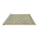 Sideview of Machine Washable Traditional Brown Rug, wshtr138