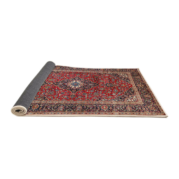 Sideview of Traditional Saffron Red Persian Rug, tr1380
