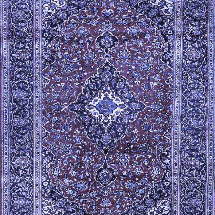 Machine Washable Persian Blue Traditional Rug, wshtr1380blu