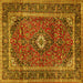 Square Persian Yellow Traditional Rug, tr1380yw