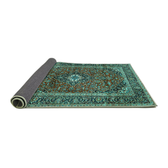 Sideview of Persian Turquoise Traditional Rug, tr1380turq