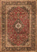 Machine Washable Persian Brown Traditional Rug, wshtr1380brn