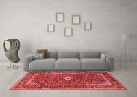 Machine Washable Persian Red Traditional Rug, wshtr1380red