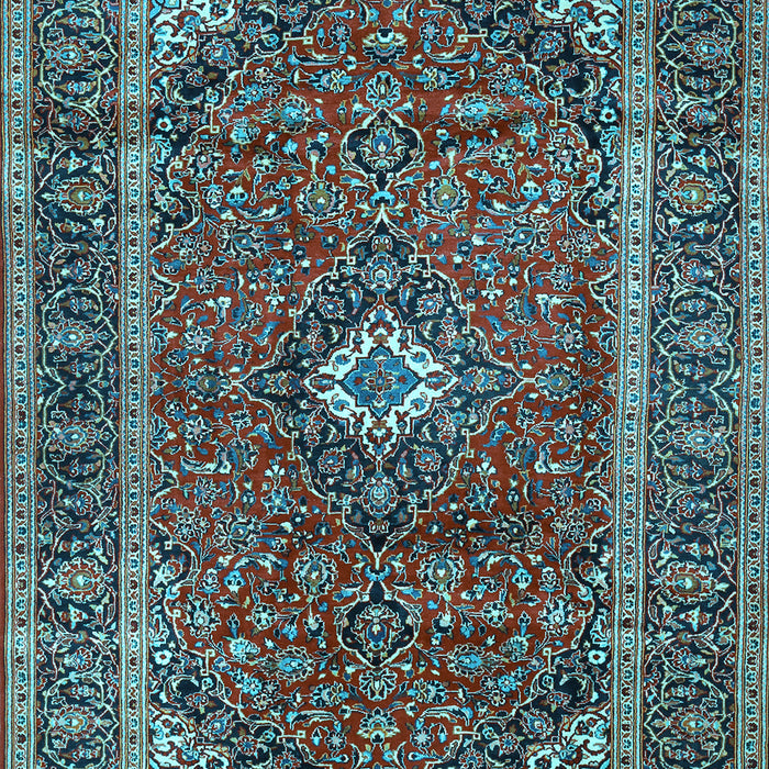 Machine Washable Persian Light Blue Traditional Rug, wshtr1380lblu