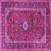 Square Persian Pink Traditional Rug, tr1380pnk