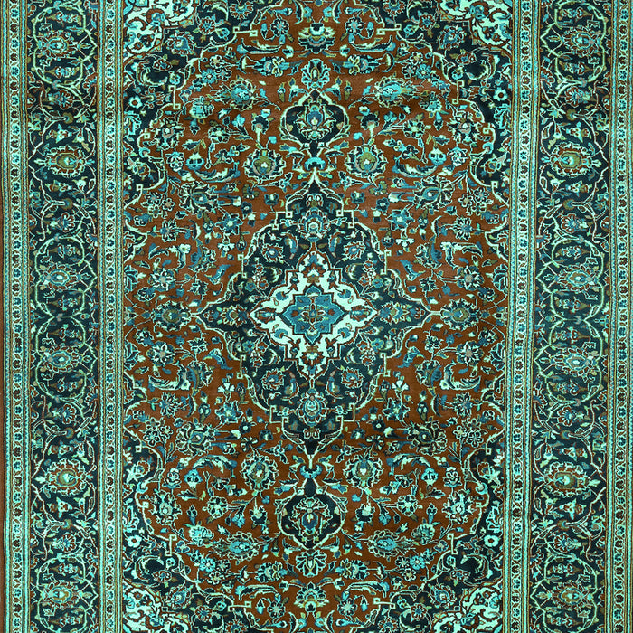 Machine Washable Persian Turquoise Traditional Area Rugs, wshtr1380turq