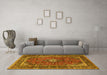 Machine Washable Persian Yellow Traditional Rug in a Living Room, wshtr1380yw