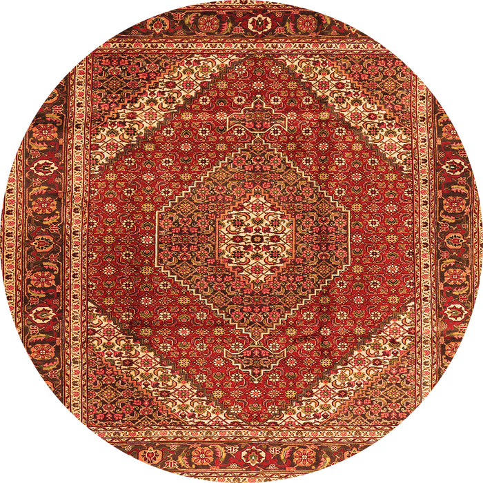 Square Persian Orange Traditional Rug, tr1381org