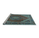 Sideview of Machine Washable Persian Light Blue Traditional Rug, wshtr1381lblu