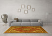 Machine Washable Persian Yellow Traditional Rug in a Living Room, wshtr1381yw