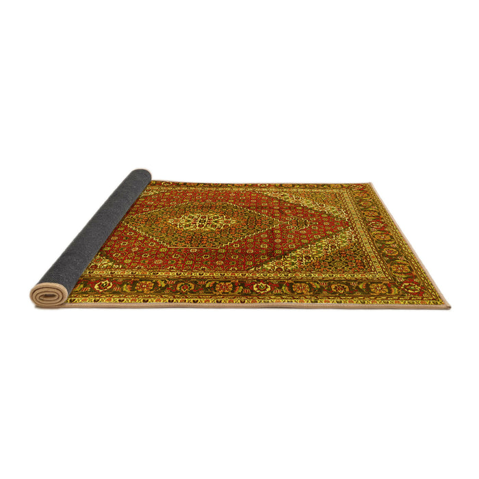 Sideview of Persian Yellow Traditional Rug, tr1381yw