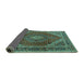 Sideview of Persian Turquoise Traditional Rug, tr1381turq