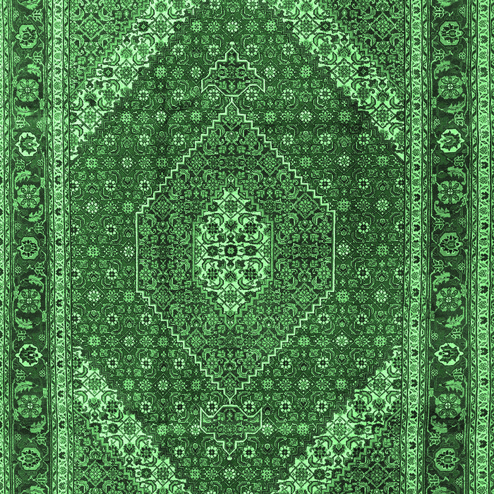 Machine Washable Persian Emerald Green Traditional Area Rugs, wshtr1381emgrn