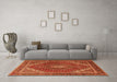 Machine Washable Persian Orange Traditional Area Rugs in a Living Room, wshtr1381org