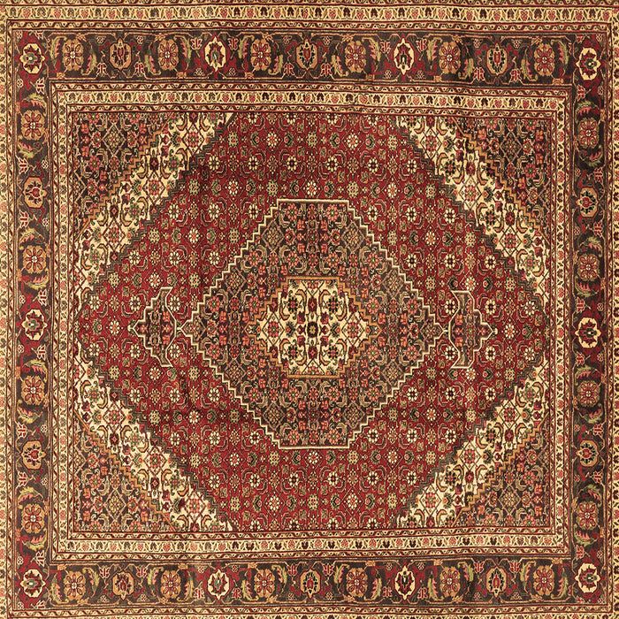 Square Persian Brown Traditional Rug, tr1381brn