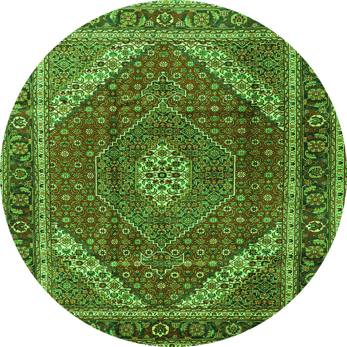 Machine Washable Persian Green Traditional Area Rugs, wshtr1381grn