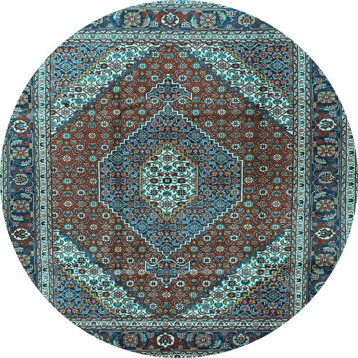 Round Persian Light Blue Traditional Rug, tr1381lblu