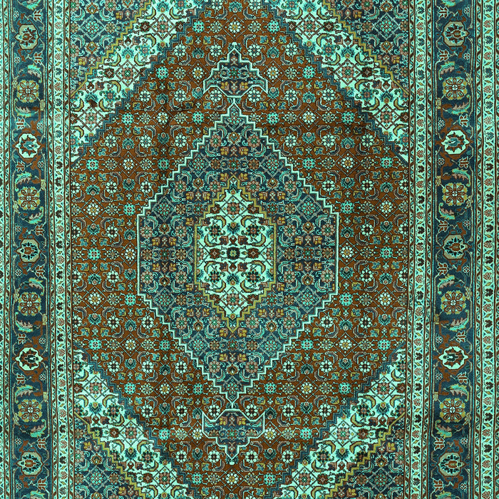 Machine Washable Persian Turquoise Traditional Area Rugs, wshtr1381turq