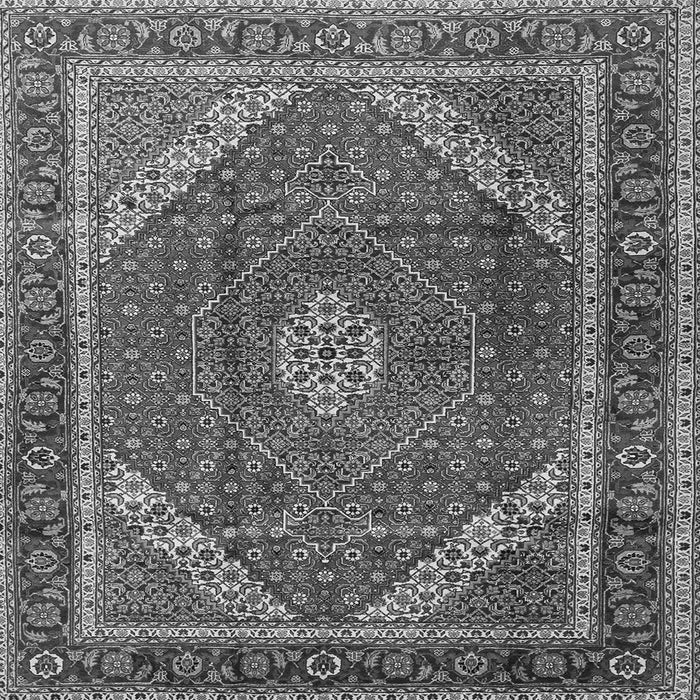 Round Machine Washable Persian Gray Traditional Rug, wshtr1381gry