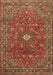 Machine Washable Persian Brown Traditional Rug, wshtr1382brn