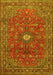 Machine Washable Persian Yellow Traditional Rug, wshtr1382yw