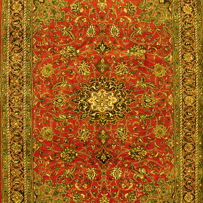 Machine Washable Persian Yellow Traditional Rug, wshtr1382yw