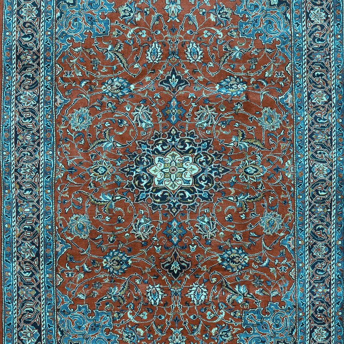 Machine Washable Persian Light Blue Traditional Rug, wshtr1382lblu