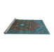 Sideview of Machine Washable Persian Light Blue Traditional Rug, wshtr1382lblu