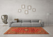 Machine Washable Persian Orange Traditional Area Rugs in a Living Room, wshtr1382org