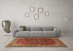 Machine Washable Persian Brown Traditional Rug in a Living Room,, wshtr1383brn