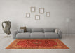 Machine Washable Persian Orange Traditional Area Rugs in a Living Room, wshtr1383org