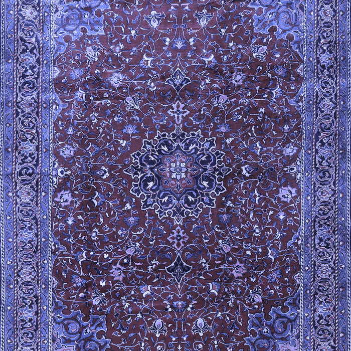 Machine Washable Persian Blue Traditional Rug, wshtr1383blu