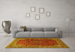 Machine Washable Persian Yellow Traditional Rug in a Living Room, wshtr1383yw