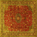 Square Persian Yellow Traditional Rug, tr1383yw