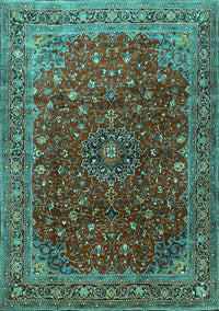 Persian Turquoise Traditional Rug, tr1383turq