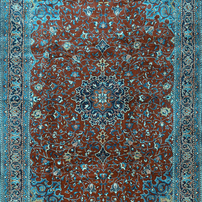 Machine Washable Persian Light Blue Traditional Rug, wshtr1383lblu