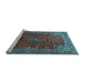 Sideview of Machine Washable Persian Light Blue Traditional Rug, wshtr1383lblu