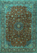 Machine Washable Persian Turquoise Traditional Area Rugs, wshtr1383turq