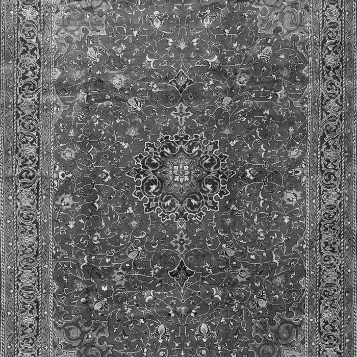 Serging Thickness of Machine Washable Persian Gray Traditional Rug, wshtr1383gry