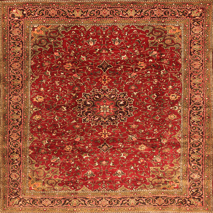 Serging Thickness of Persian Orange Traditional Rug, tr1383org