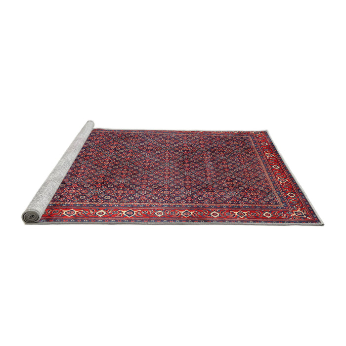 Sideview of Machine Washable Traditional Rose Dust Purple Rug, wshtr1384