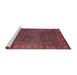 Sideview of Machine Washable Traditional Rose Dust Purple Rug, wshtr1384