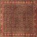 Square Persian Brown Traditional Rug, tr1384brn